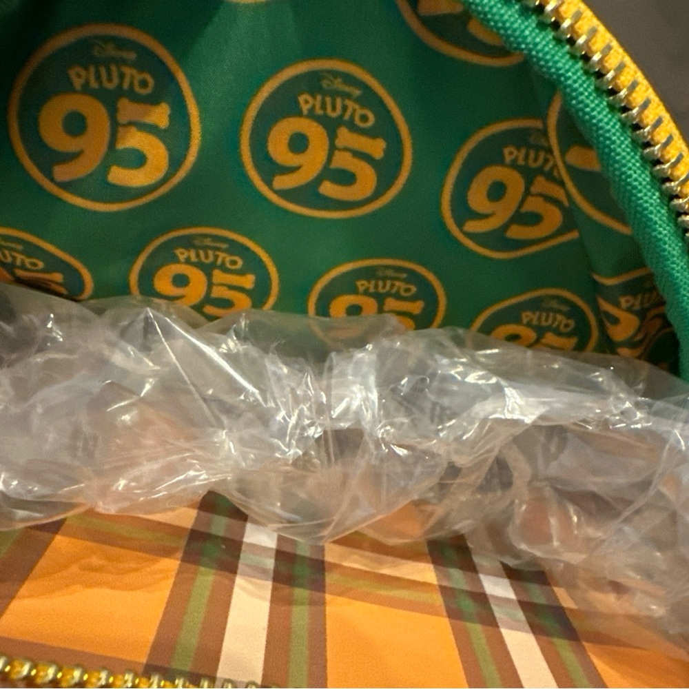 NWT Disney Loungefly Pluto 95th Anniversary Plaid Backpack Moveable Ears Fuzzy - Picture 10 of 10